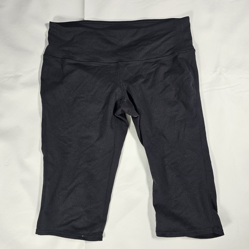 Athleta Capri Leggings Womens MP Medium Petite Black Cropped Yoga Athletic A001 - Picture 2 of 9